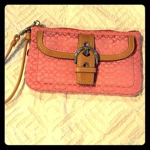 Coach Signature Large Wristlet NWT